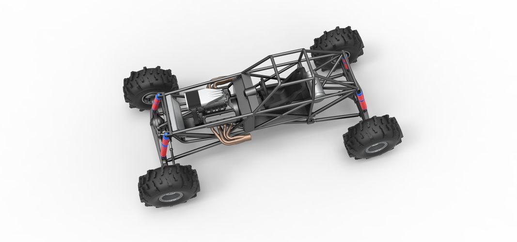 Mud dragster Base Version 2 Scale 1:25 3D Print 552077