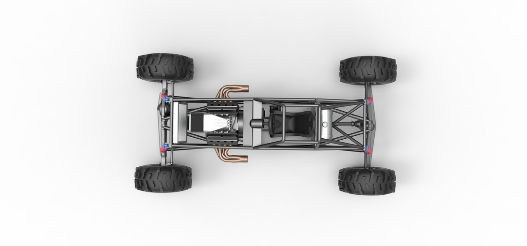 Mud dragster Base Version 2 Scale 1:25 3D Print 552084