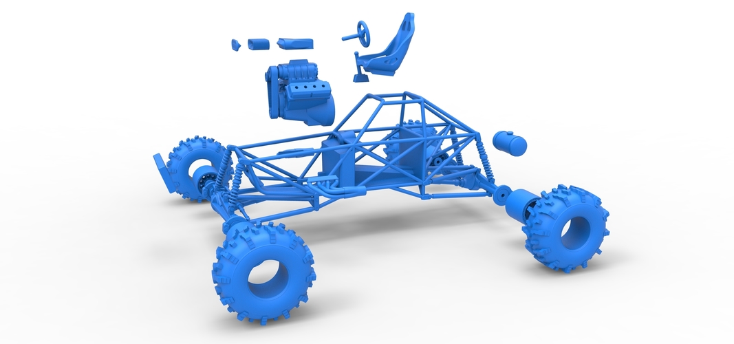 Mud dragster Base Version 2 Scale 1:25 3D Print 552091