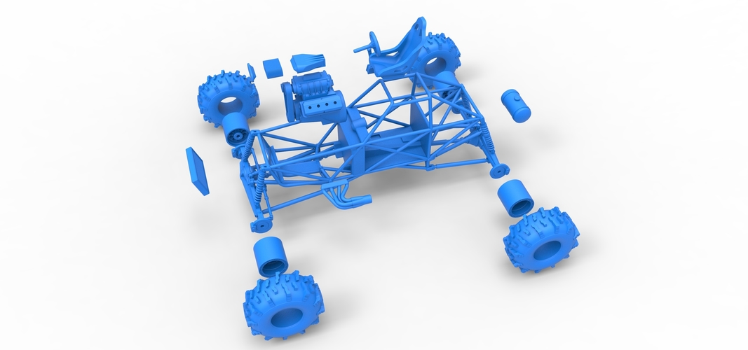 Mud dragster Base Version 2 Scale 1:25 3D Print 552093