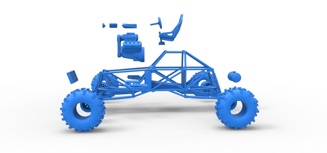 Mud dragster Base Version 2 Scale 1:25 3D Print 552095