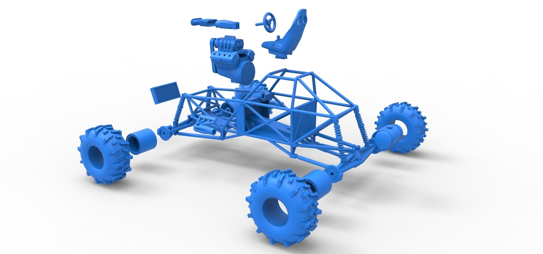 Mud dragster Base Version 2 Scale 1:25 3D Print 552097