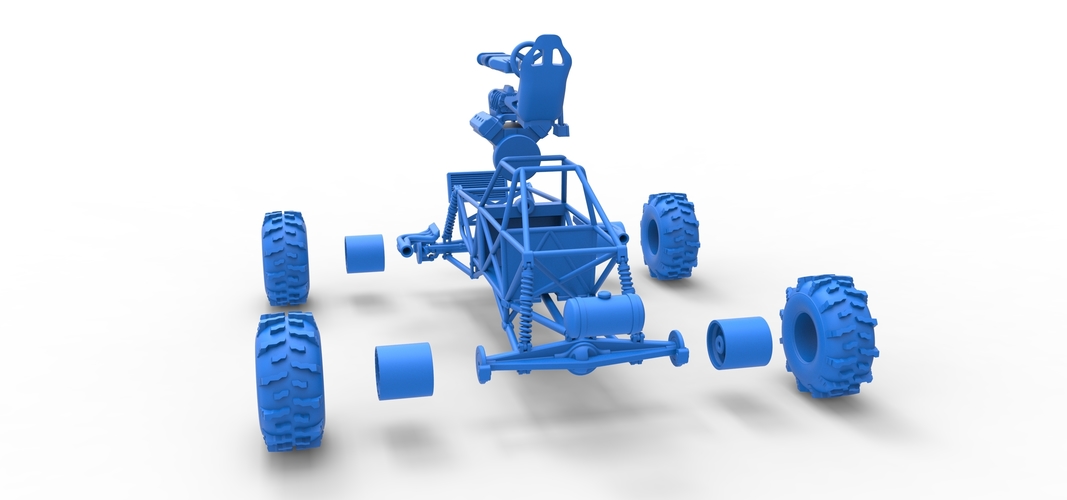 Mud dragster Base Version 2 Scale 1:25 3D Print 552098