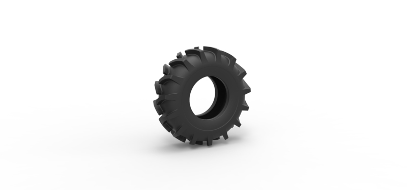 Tire of Redneck Rave Mud truck 1:25