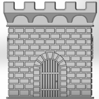 A square pencil case in the shape of a castle tower - Thumbnail 1
