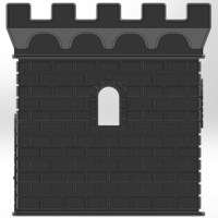 A square pencil case in the shape of a castle tower - Thumbnail 2