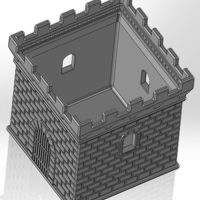 A square pencil case in the shape of a castle tower - Thumbnail 3