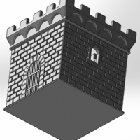 A square pencil case in the shape of a castle tower - Thumbnail 4