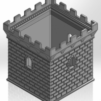 A square pencil case in the shape of a castle tower - Thumbnail 5