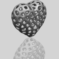 Necklaces -Voronoi Heart - Thumbnail 1