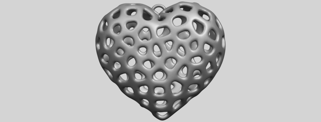 Necklaces -Voronoi Heart 3D Print 552381