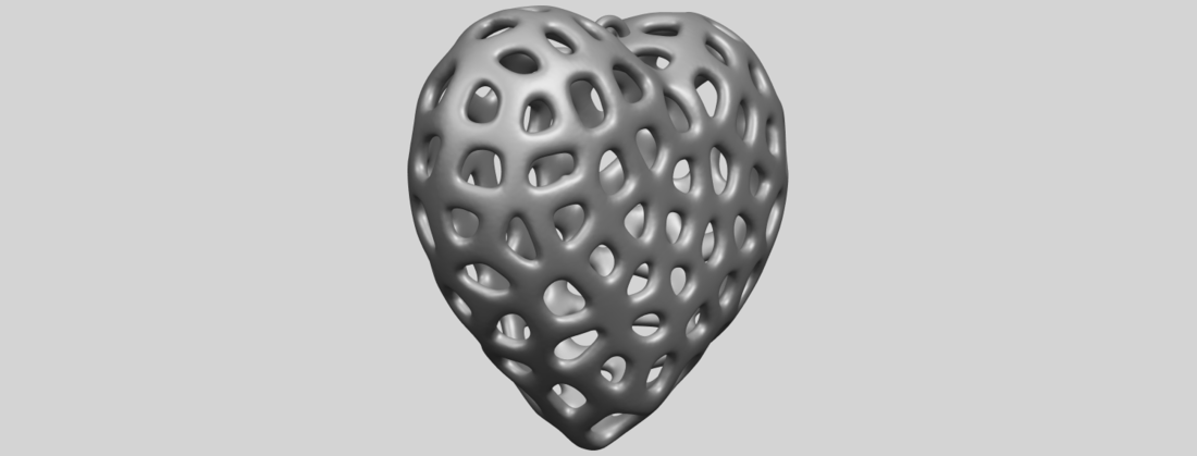 Necklaces -Voronoi Heart 3D Print 552385