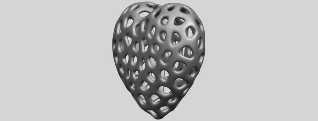 Necklaces -Voronoi Heart 3D Print 552388