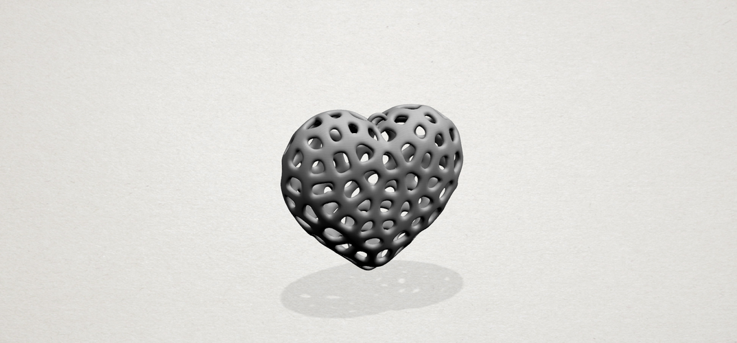 Necklaces -Voronoi Heart 3D Print 552401