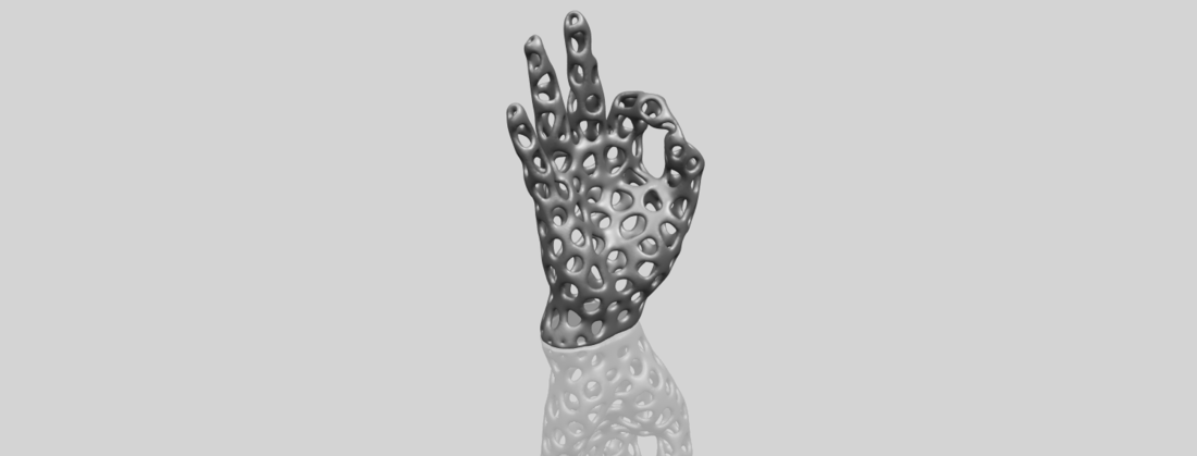 Voronoi Hand 3D Print 552426