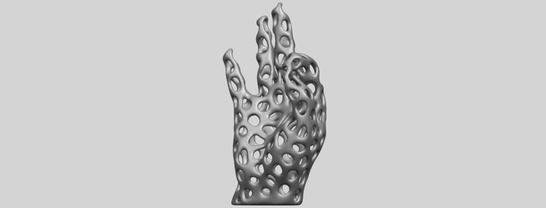 Voronoi Hand 3D Print 552428