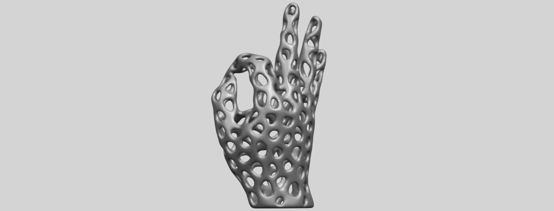 Voronoi Hand 3D Print 552431