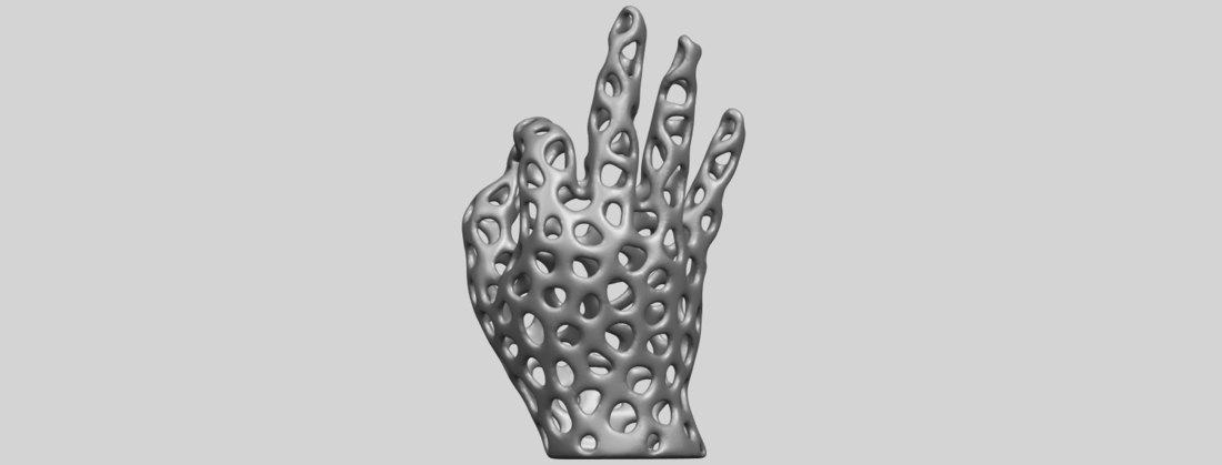 Voronoi Hand 3D Print 552432