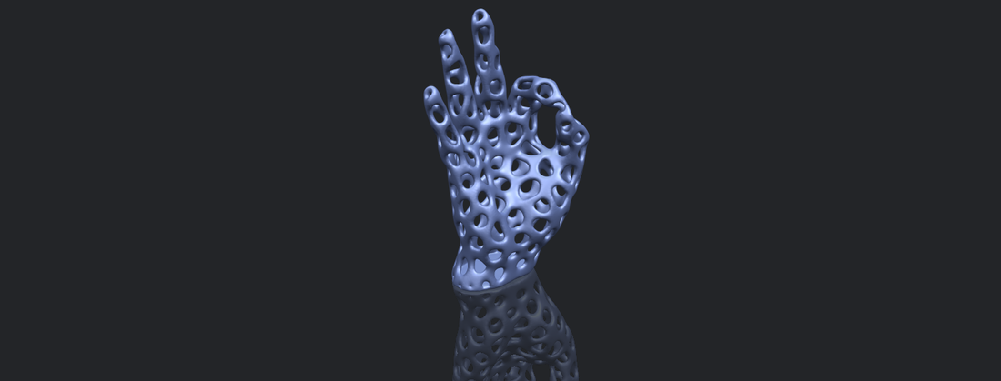 Voronoi Hand 3D Print 552437