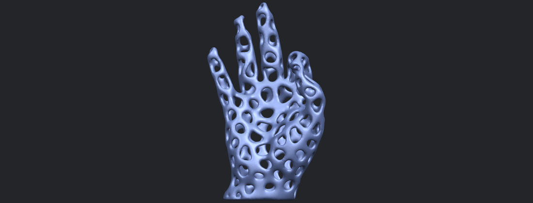 Voronoi Hand 3D Print 552438