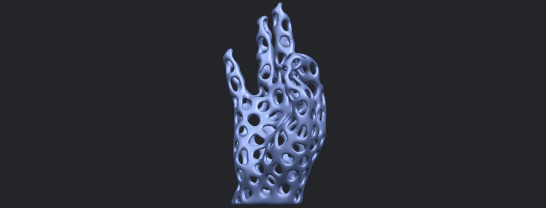 Voronoi Hand 3D Print 552439