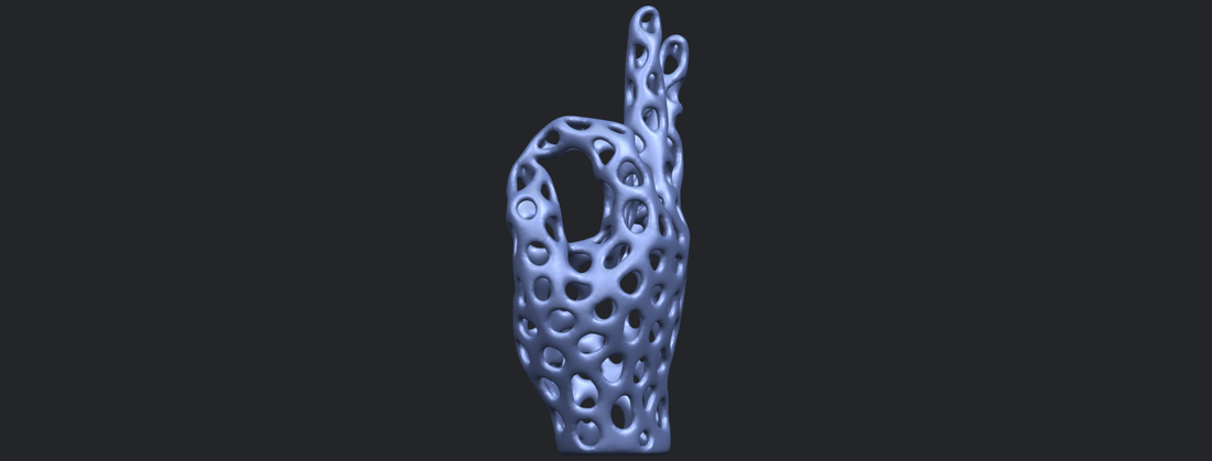 Voronoi Hand 3D Print 552441