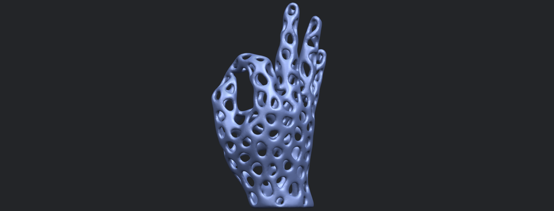 Voronoi Hand 3D Print 552442