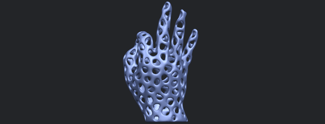 Voronoi Hand 3D Print 552443