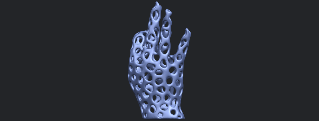 Voronoi Hand 3D Print 552444