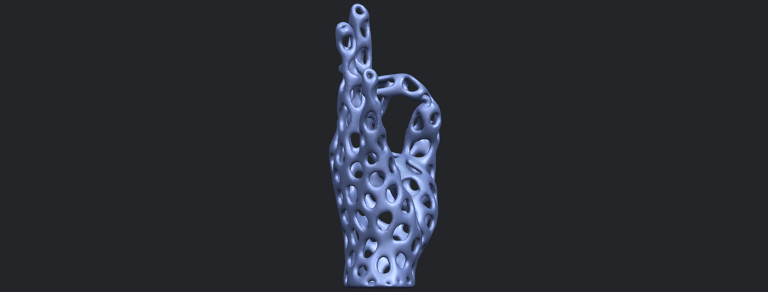 Voronoi Hand 3D Print 552446