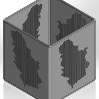 Square pencil box with a map of Serbia - Thumbnail 2