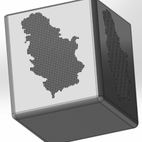 Square pencil box with a map of Serbia - Thumbnail 3