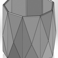 A nine-cornered pencil box with pyramids on the sides - Thumbnail 1
