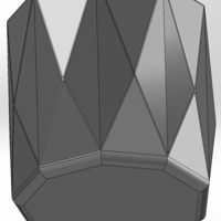 A nine-cornered pencil box with pyramids on the sides - Thumbnail 3