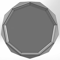 A nine-cornered pencil box with pyramids on the sides - Thumbnail 5