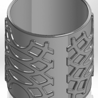 A round pen cup with an unusual pattern - Thumbnail 1