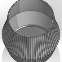 A round pencil cup like a vase with slits on the side - Thumbnail 2
