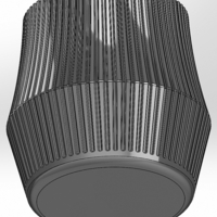 A round pencil cup like a vase with slits on the side - Thumbnail 3