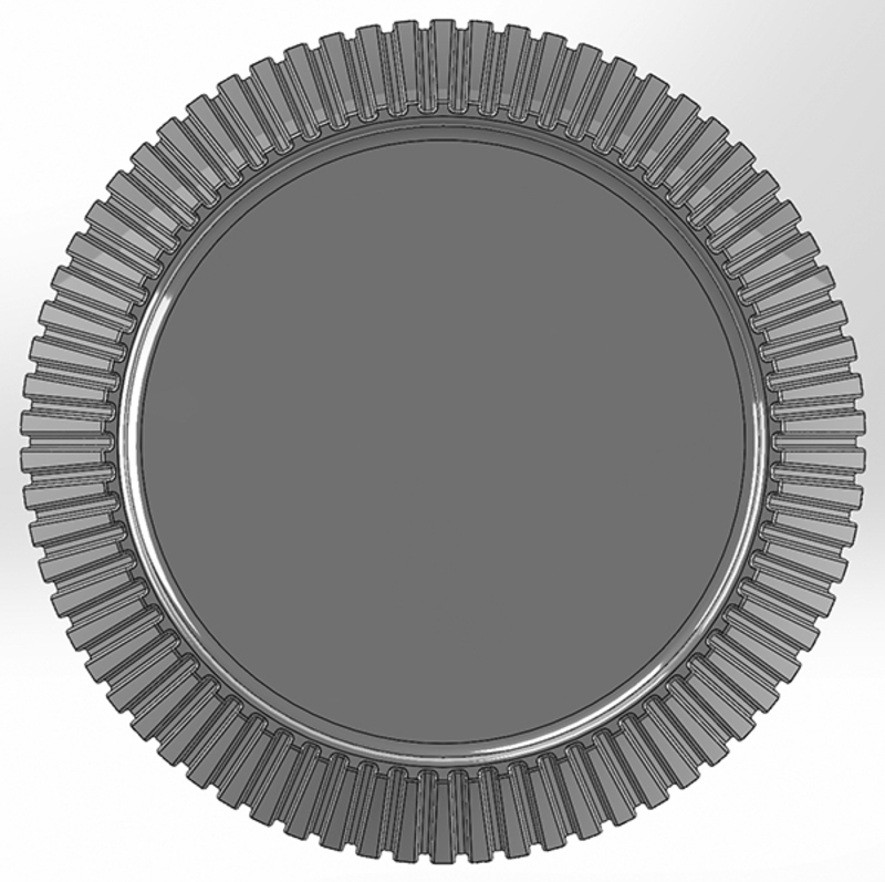 A round pencil cup like a vase with slits on the side