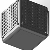 A square pencil case with a surrounding grid - Thumbnail 3