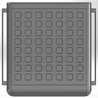 A square pencil case with a surrounding grid - Thumbnail 4