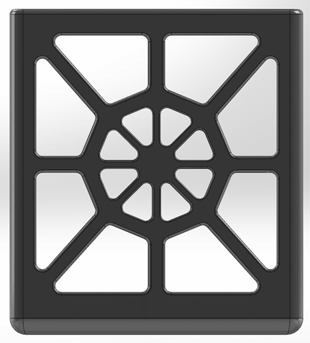 A square pencil case with an octagonal pattern