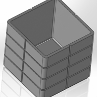 A square pencil case with larger rectangular elements - Thumbnail 2