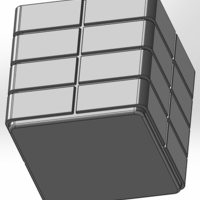 A square pencil case with larger rectangular elements - Thumbnail 3