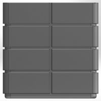 A square pencil case with larger rectangular elements - Thumbnail 4