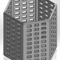 Hexagonal pencil case with rectangular slots - Thumbnail 1