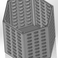 Hexagonal pencil case with rectangular slots - Thumbnail 2