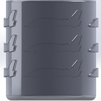 Round pen cup with internal hexagon and G-4 aircraft - Thumbnail 1