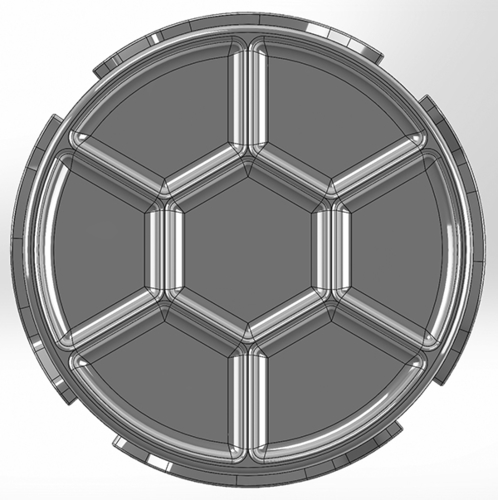 Round pen cup with internal hexagon and G-4 aircraft 3D Print 552556