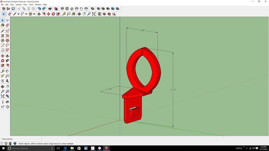 Hard Hat flash light holder 3D Print 55260